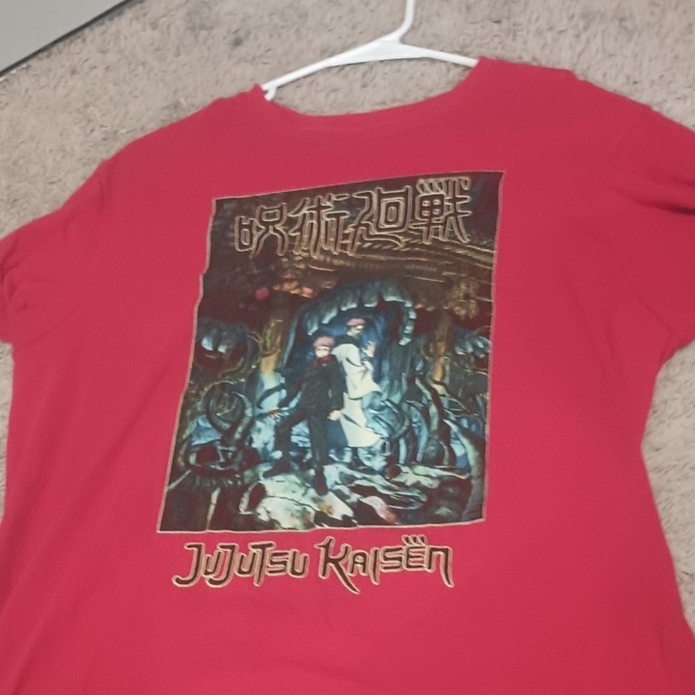 Jujutsu Kaisen Red Graphic T-Shirt New Women's L